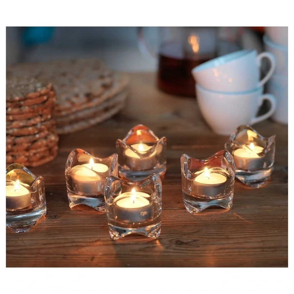 1 packs/100 individual IKEA GLIMMA Unscented tea lights date night dinner party